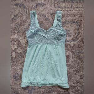 Lululemon Women’s SZ 4 Mint Green with Stripes Tank Top with Adjustable Athletic